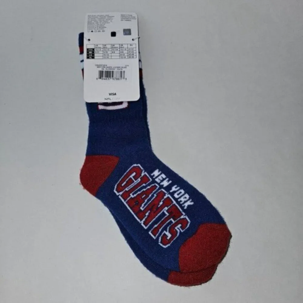 New York Giants Socks Football NFL Team Apparel Size Youth Blue Red White